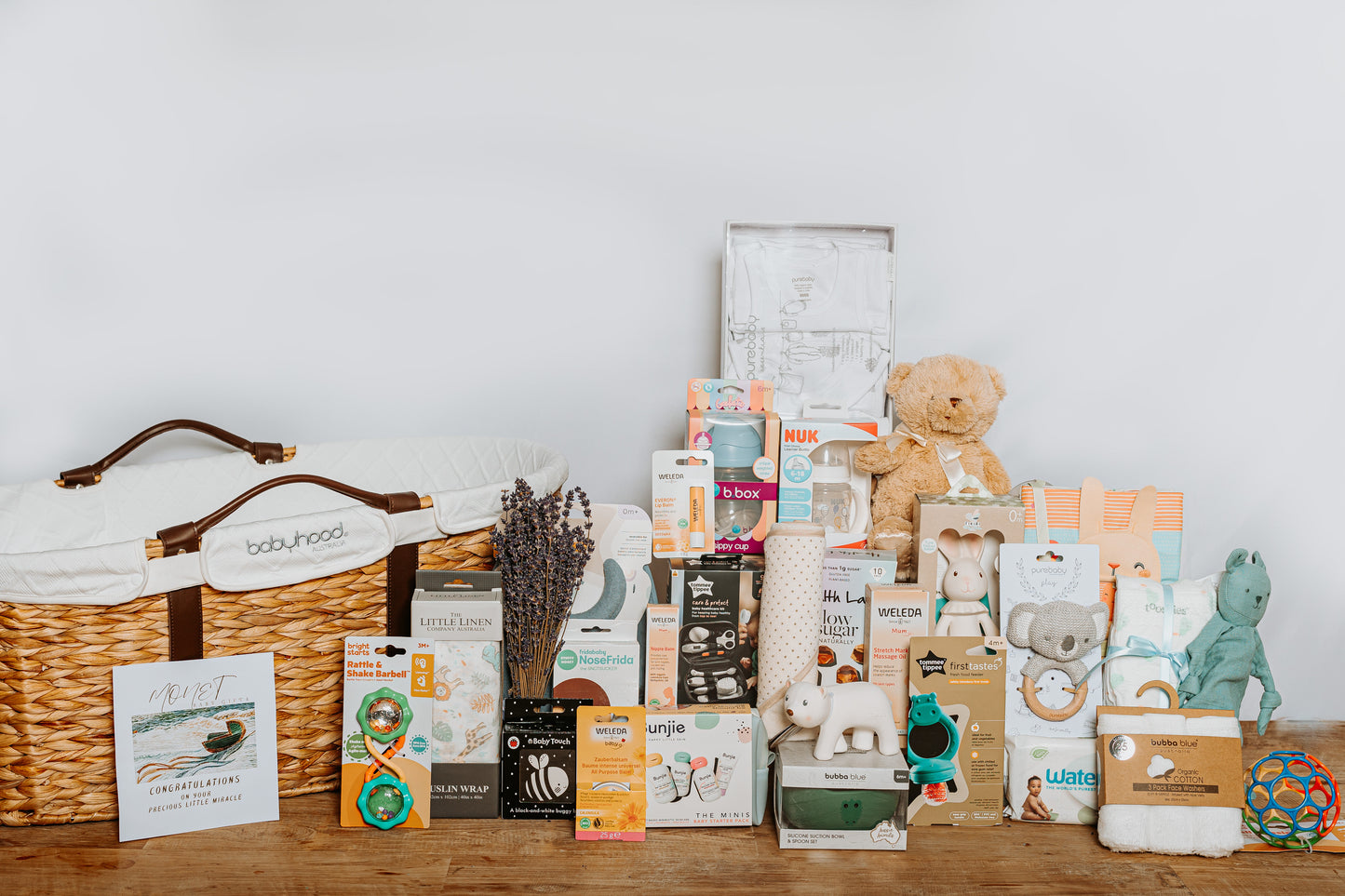 Moses Baby Basket & Stand Deluxe Hamper