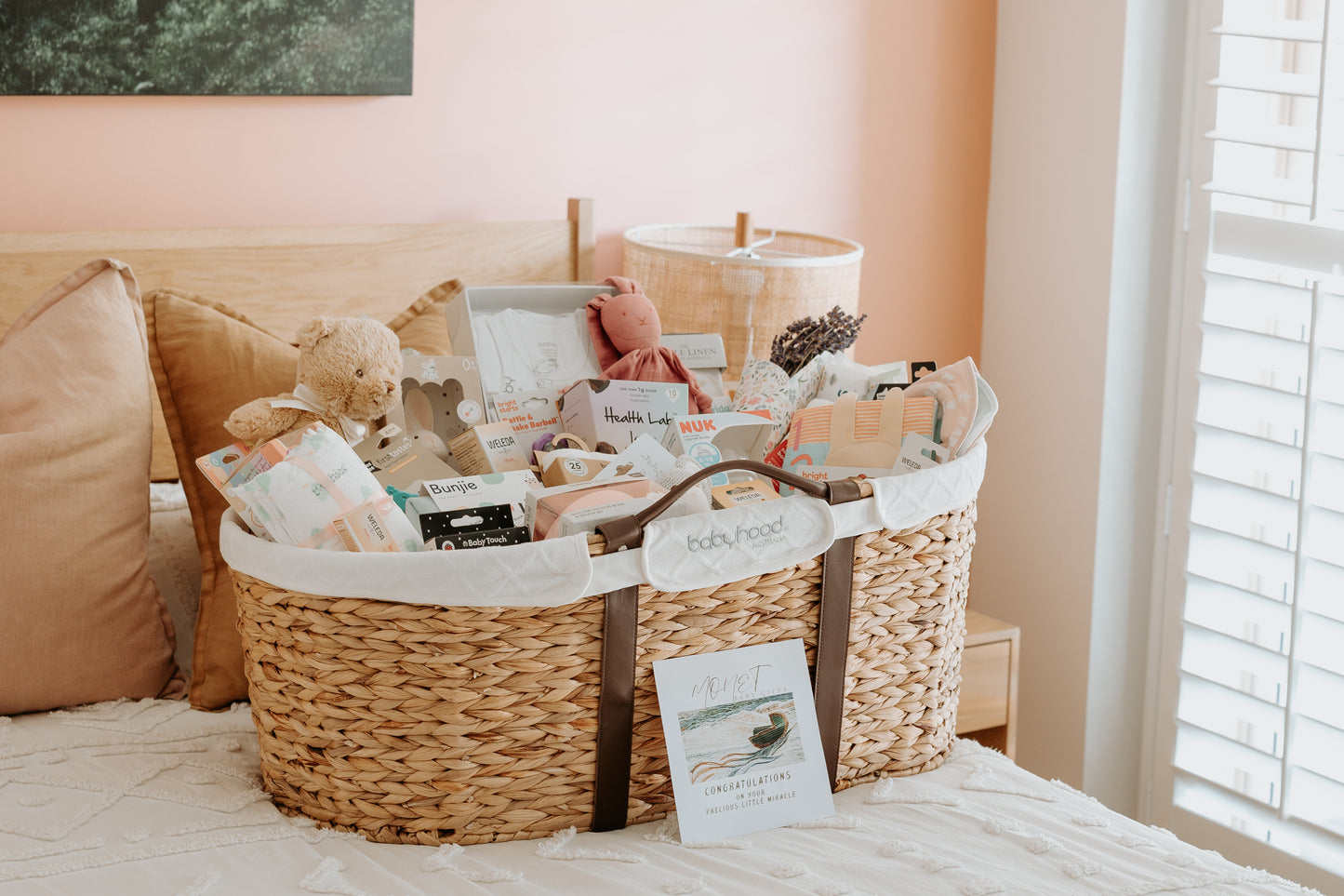 Moses Baby Basket & Stand Deluxe Hamper