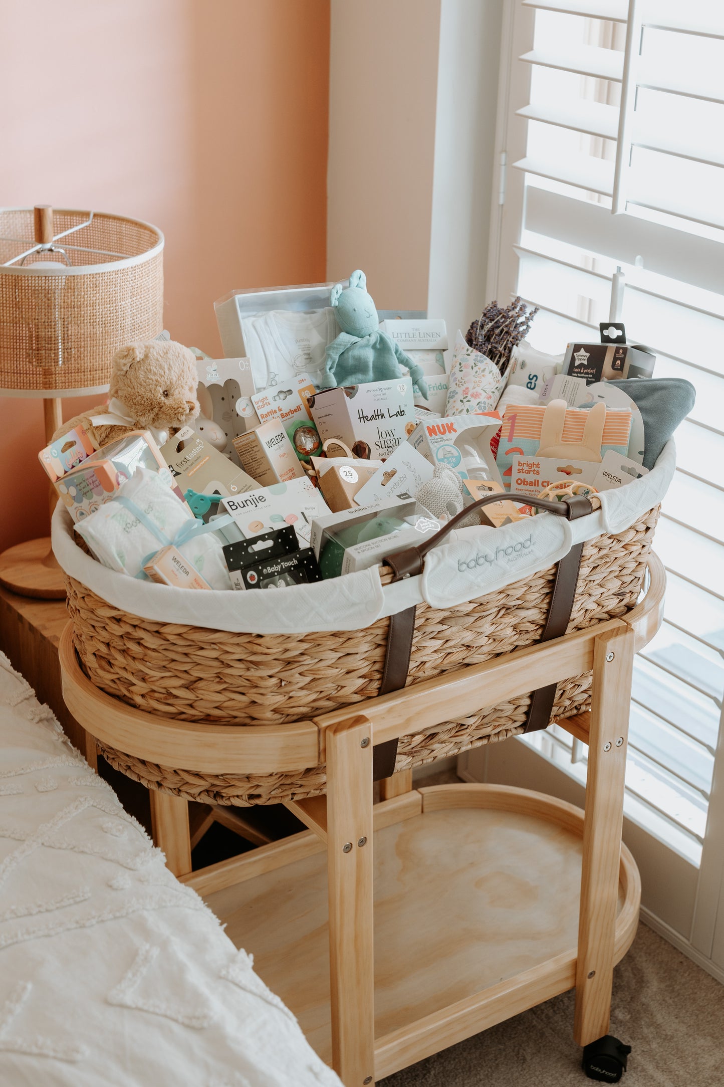 Moses Baby Basket & Stand Deluxe Hamper
