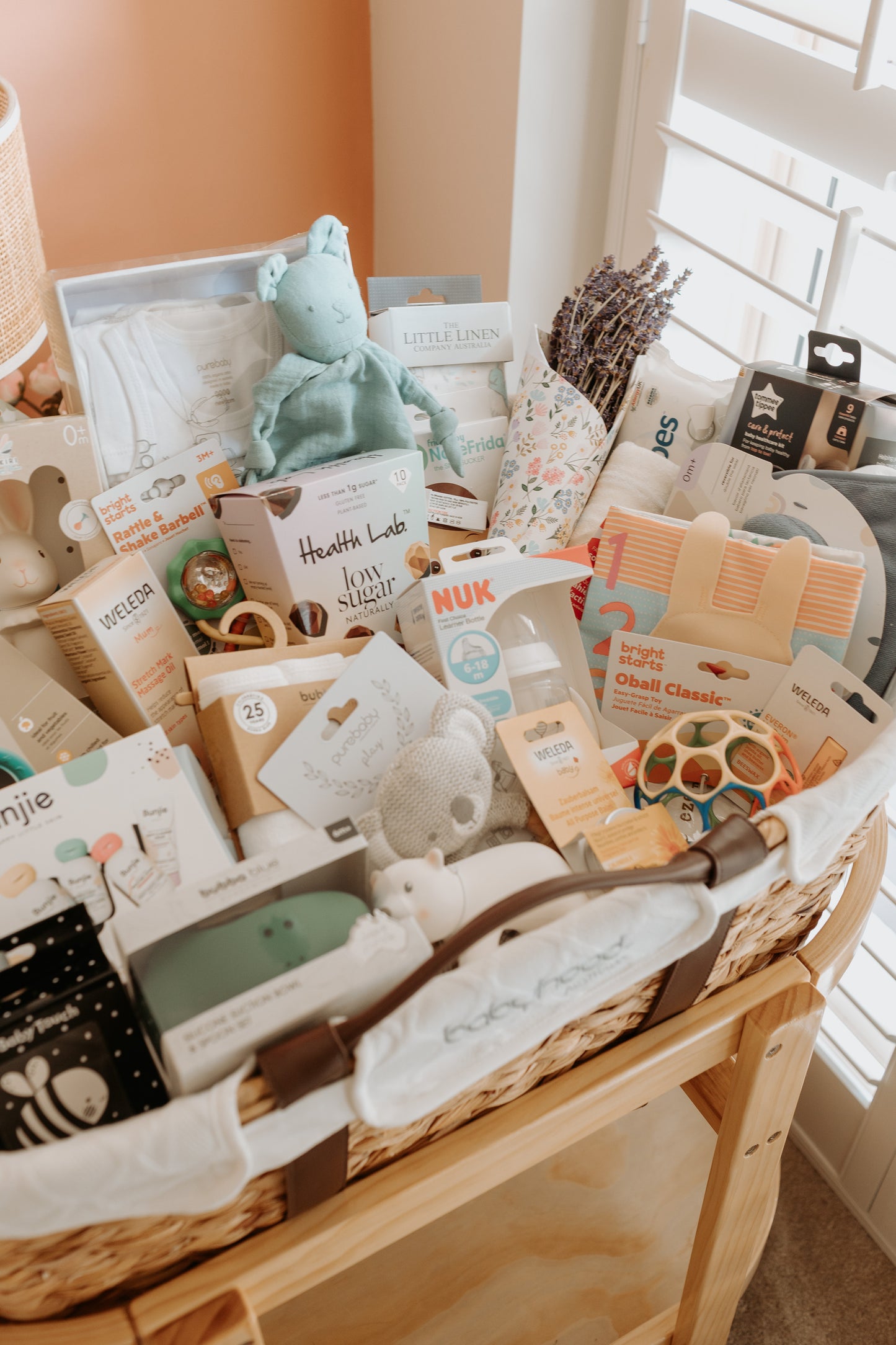 Moses Baby Basket & Stand Deluxe Hamper